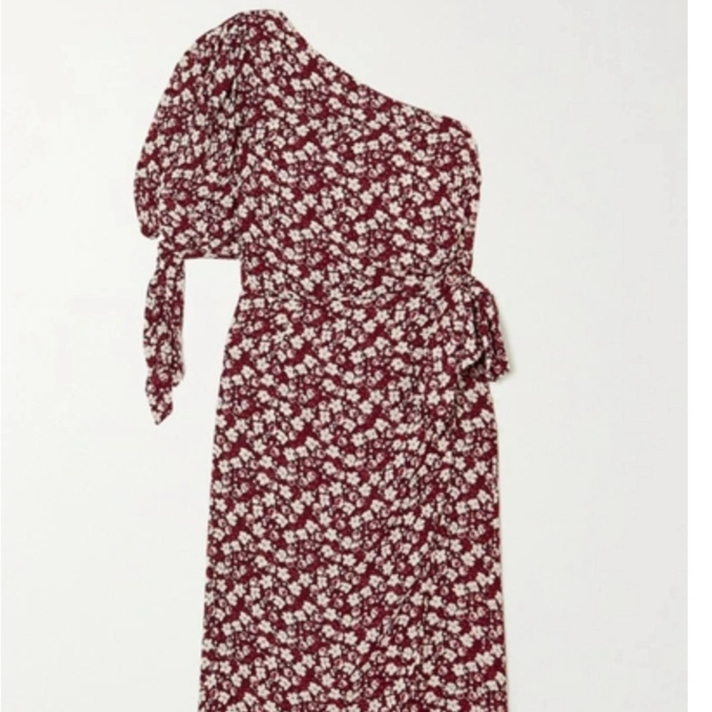 Reformation Georgette Midi Dress in Red